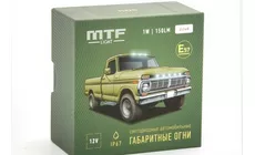 Габаритные огни LED 12V, бел.свет, прозр. стекло, 2шт PLR25I