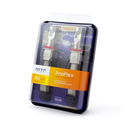 Светодиодные лампы Н11/H8/Н16 ProFlex 5500К Холодный Белый свет